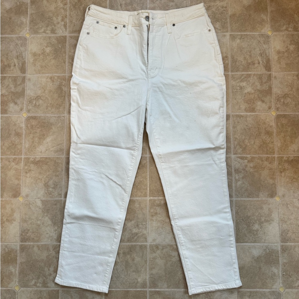 Madewell Women's Straight Leg White Jeans